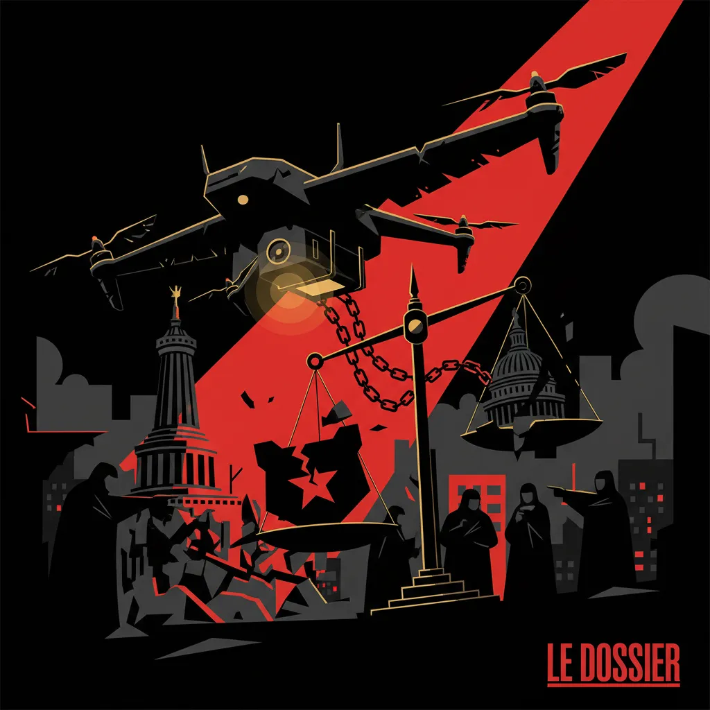 Illustration: Leipzig : un drone explosif, les États-Unis accusent la Russie