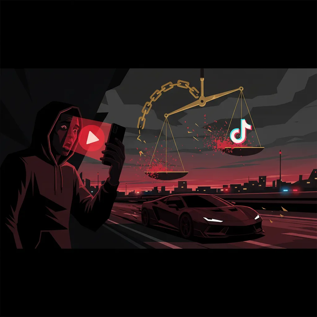 Illustration: TikToker flashé à 200 km/h sur l’A7 : sa propre vidéo le trahit